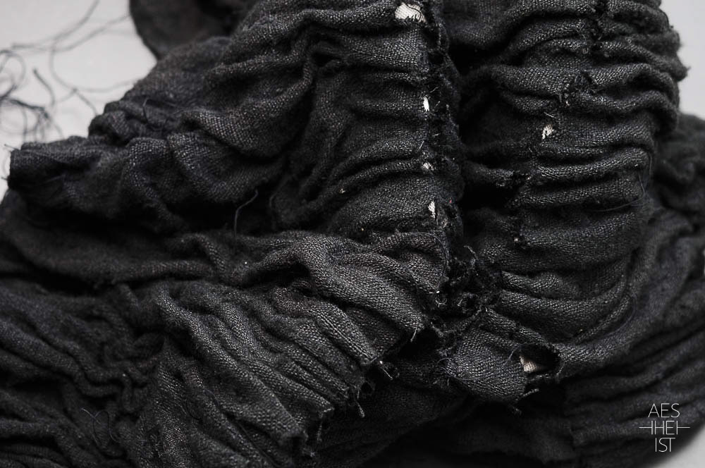 gathered, black textile from the alpaca